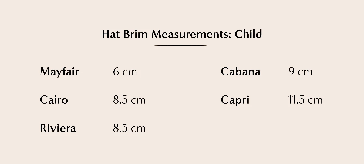 Burano Capri Hat - Child