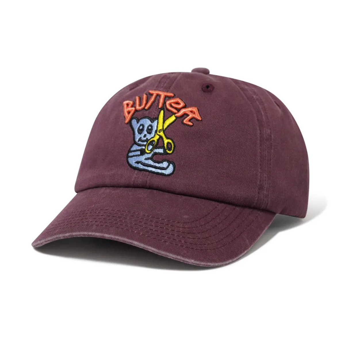 Butter Goods - Bear 6 Panel Cap Wine