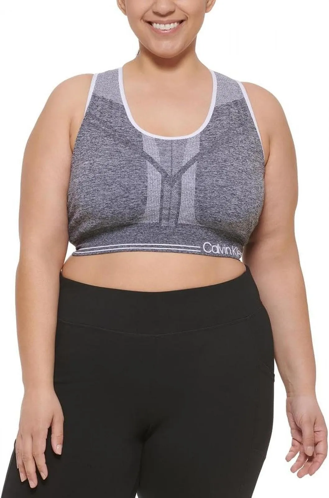 Calvin Klein Performance Womens Plus Medium Support Sports Bra PF2X1051