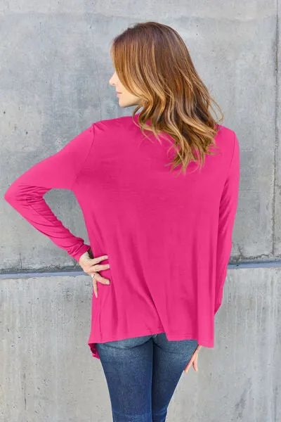 Casual Days Cardigan (Navy, Sky, Chestnut, Hot Pink, Black)