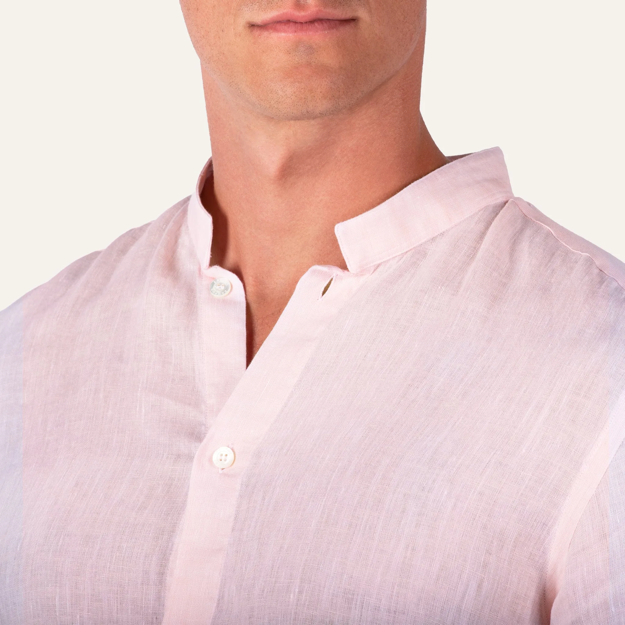Casual Linen Shirt Pink