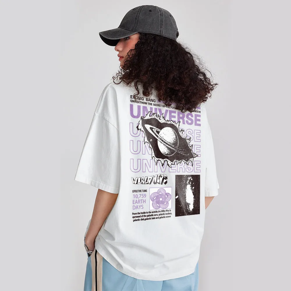 Casual Planet Print T-shirt