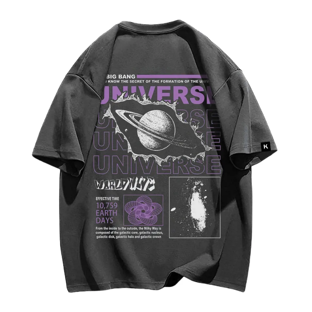 Casual Planet Print T-shirt