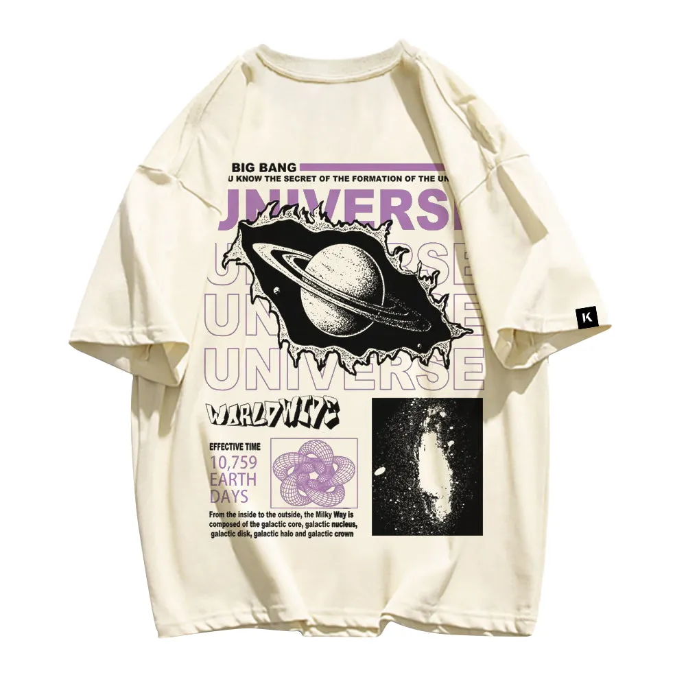 Casual Planet Print T-shirt