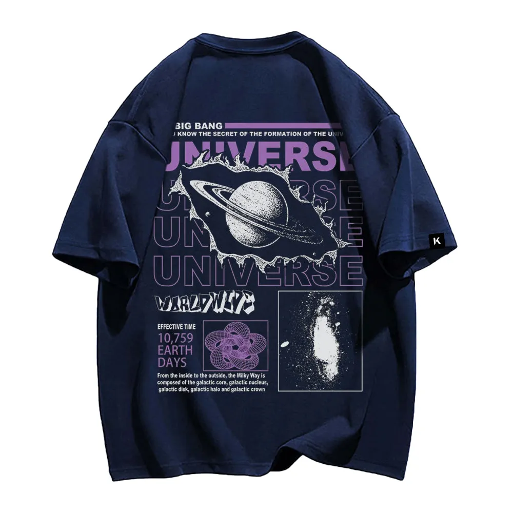 Casual Planet Print T-shirt