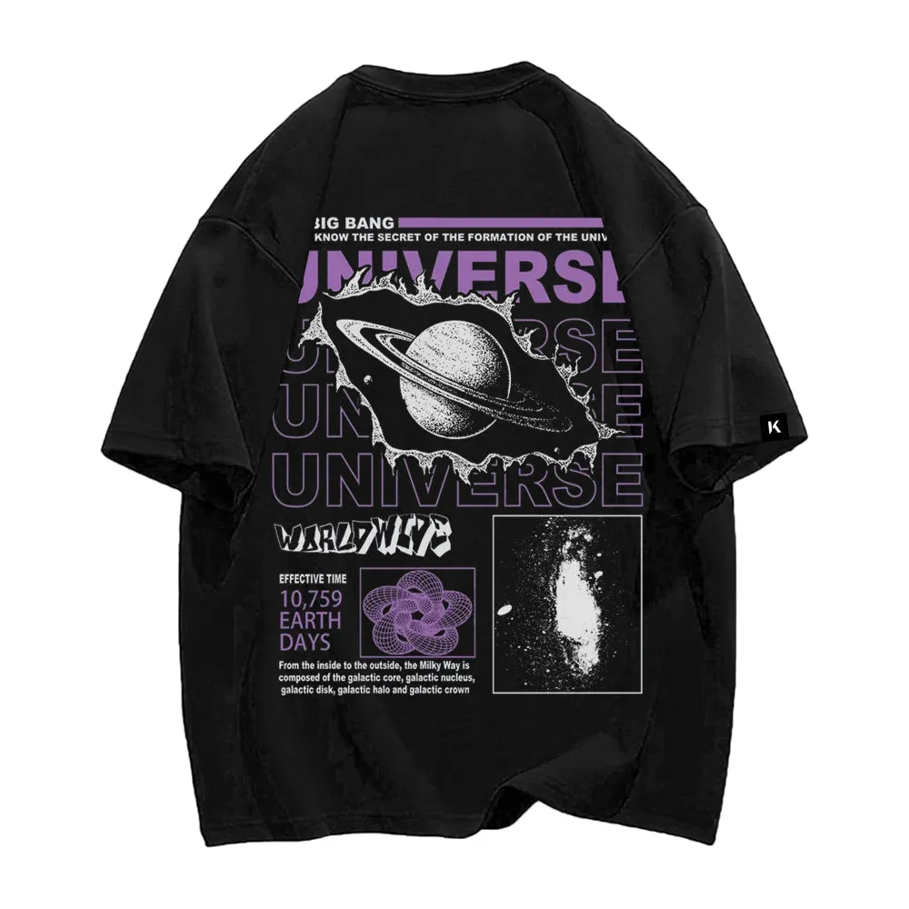 Casual Planet Print T-shirt
