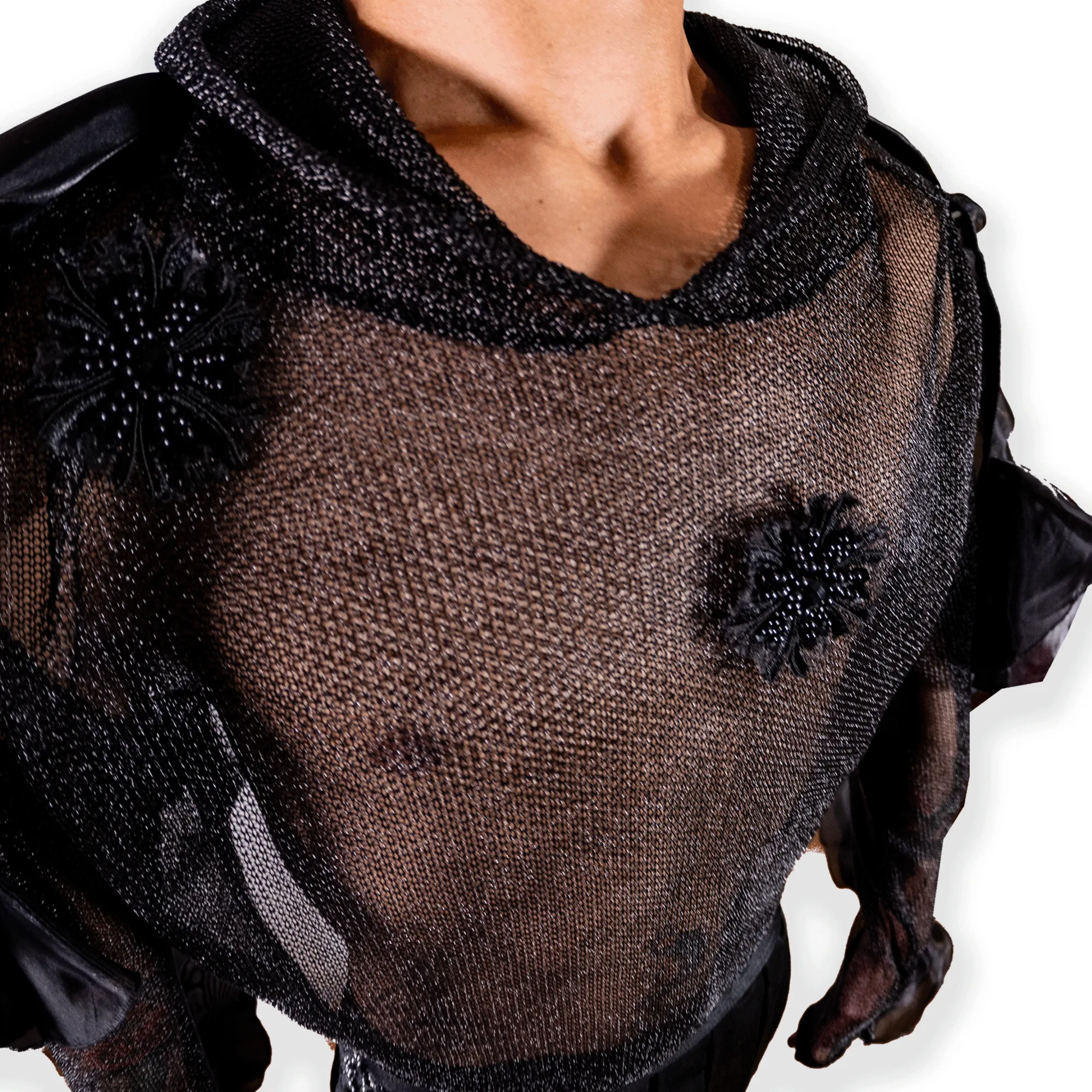 Chainmail Cropped Hoodie