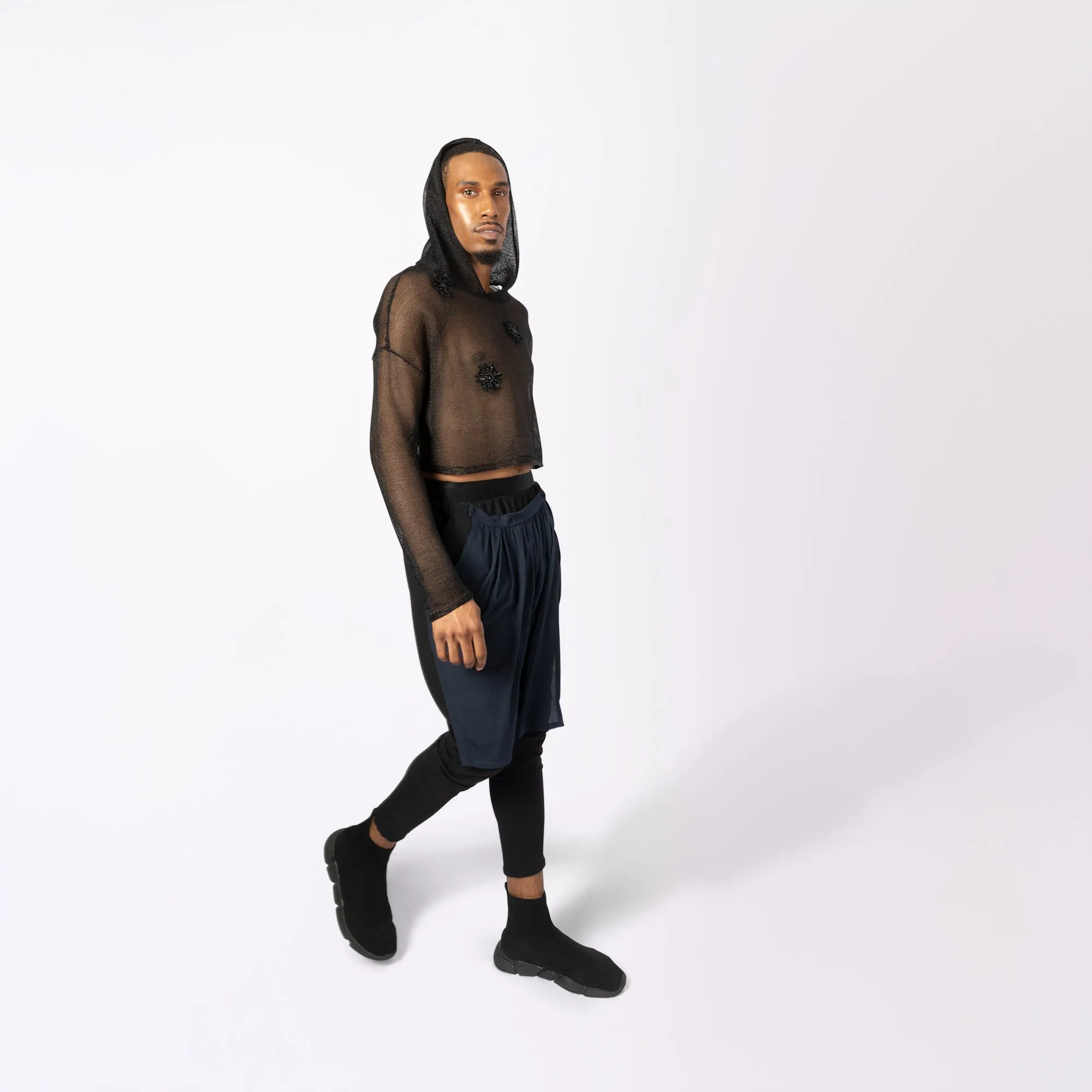 Chainmail Cropped Hoodie
