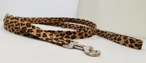 Cheetah Microsuede 1/2"x 4'  Leash - Plain