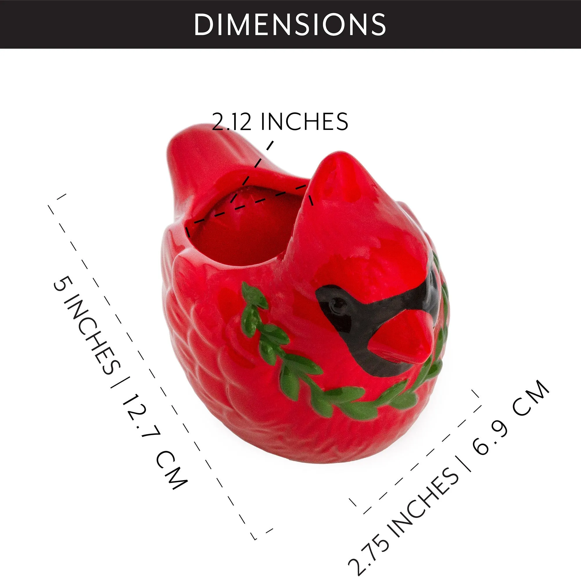 Christmas Cardinal Candy Dish (Ceramic, Case of 48)