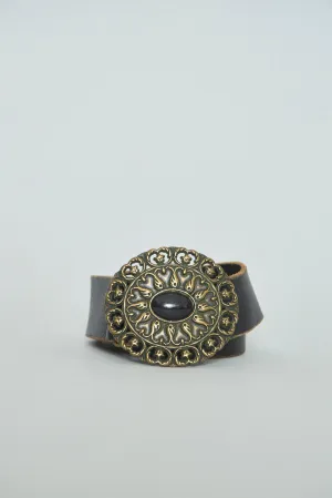 Cinturon vintage  negro nostalgic talla M 785