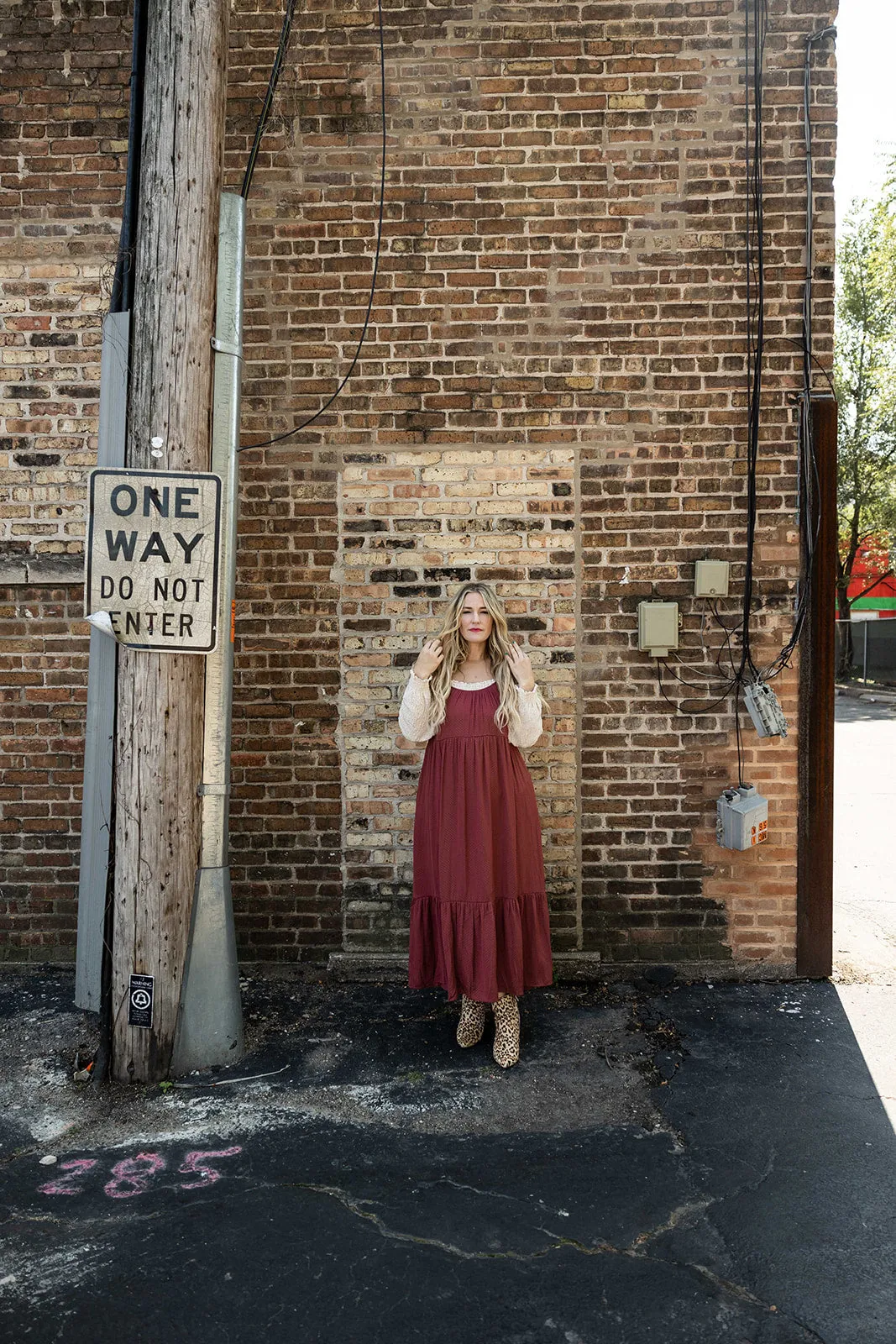 cline midi dress in red