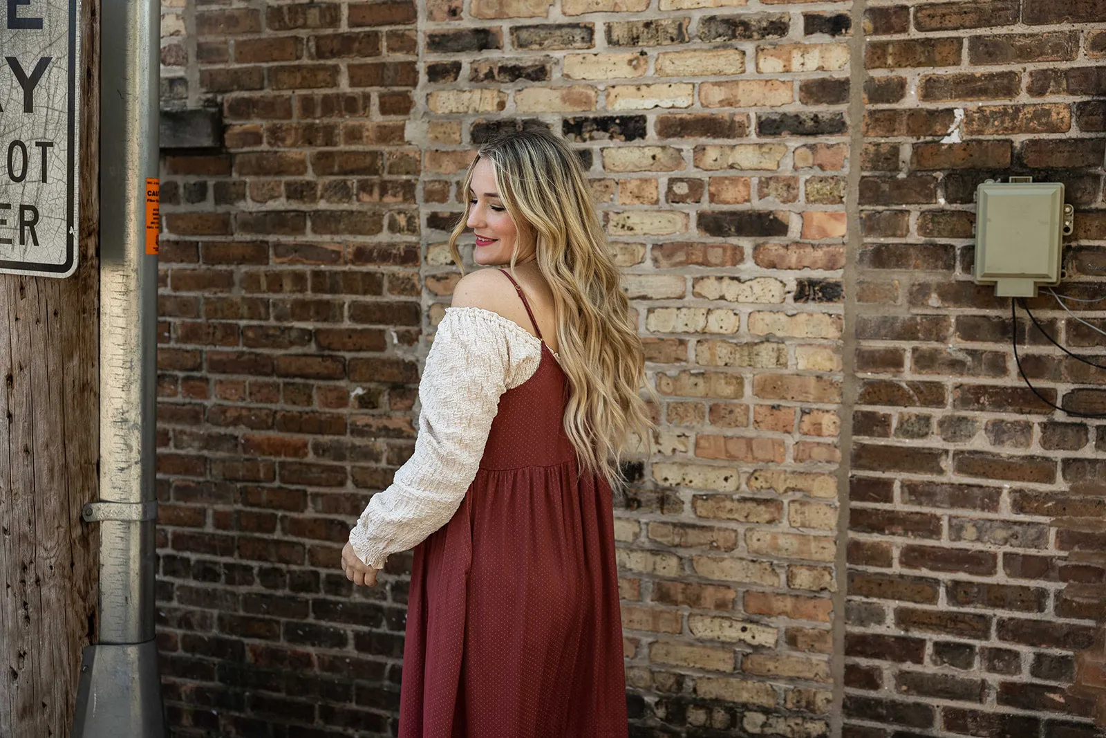 cline midi dress in red
