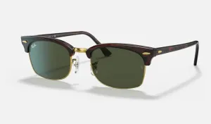 Clubmaster Square | Mock Tortoise with Green | Ray Ban