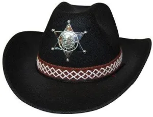 Cowboy Hat With Sheriff Star Western Costume Accessory