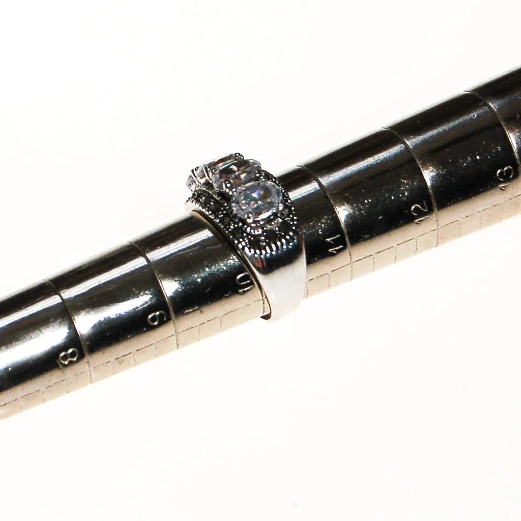 CZ and Marcasite Band Ring