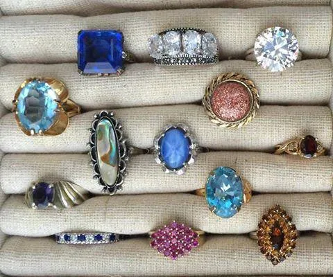 CZ and Marcasite Band Ring