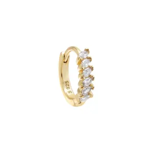 CZ Multi Marquise Huggie Earring