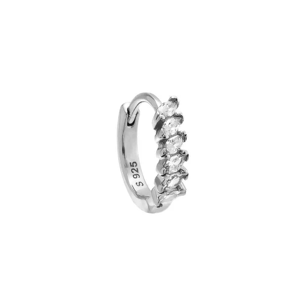CZ Multi Marquise Huggie Earring