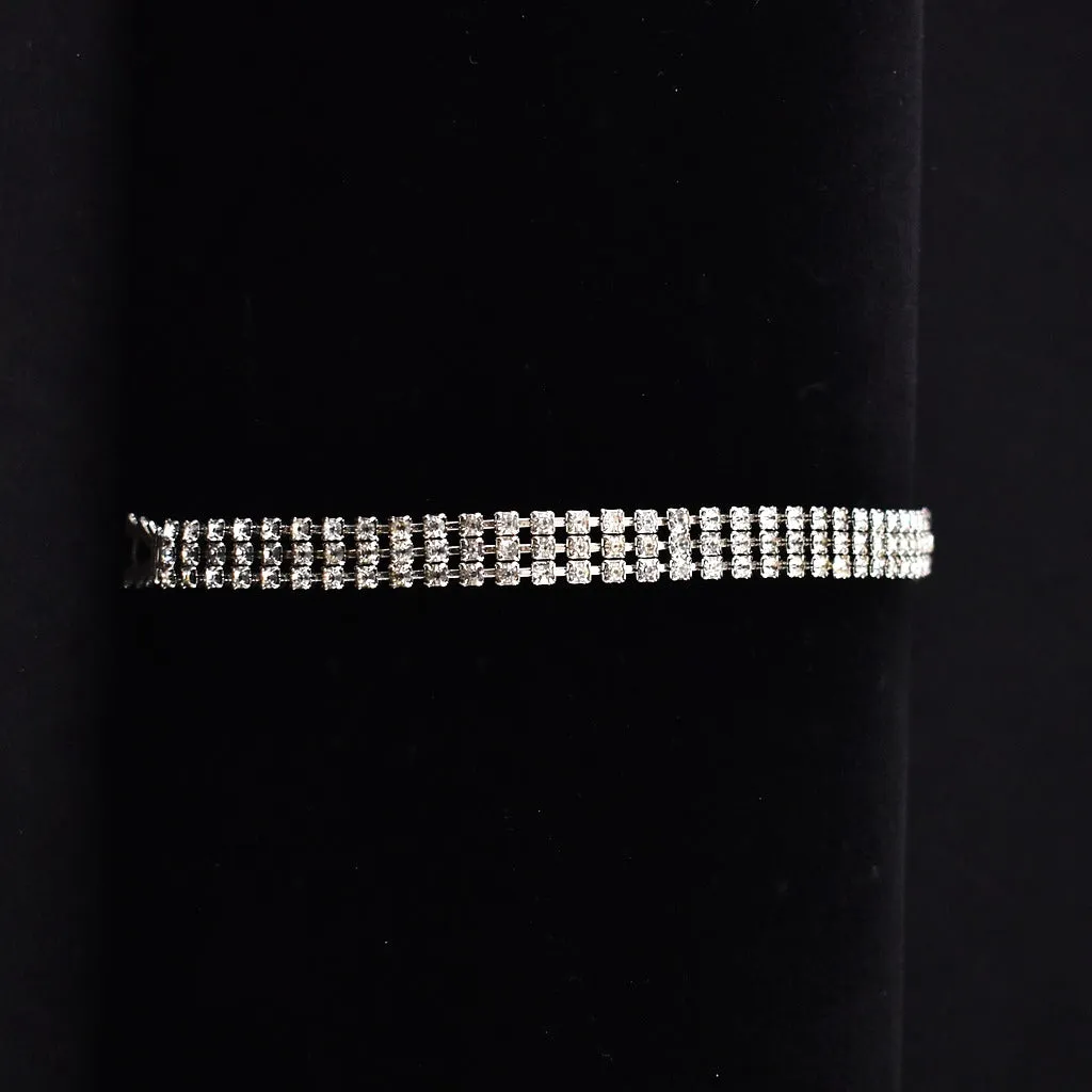 Deco Clasp Rhinestone Bracelet
