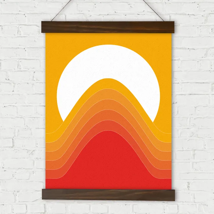 Desert Sunrise Linen Wall Hanging