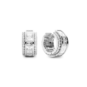 DNA DIAMOND EARRINGS IN 18CT WHITE GOLD