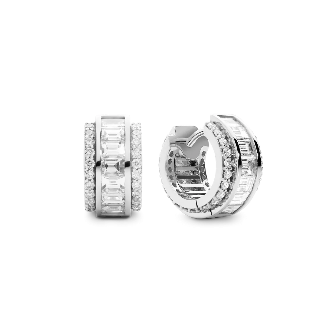 DNA DIAMOND EARRINGS IN 18CT WHITE GOLD