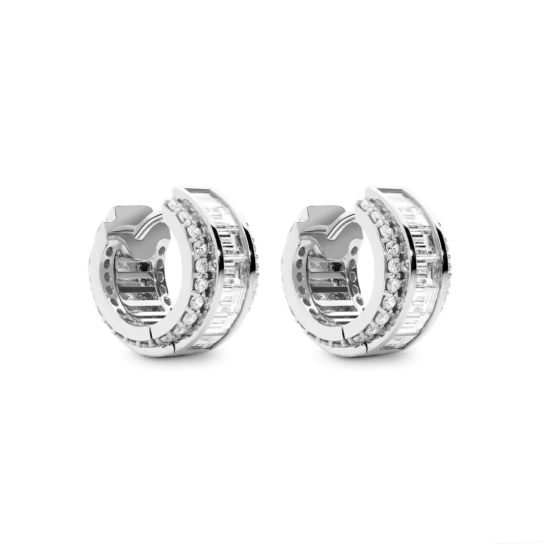 DNA DIAMOND EARRINGS IN 18CT WHITE GOLD