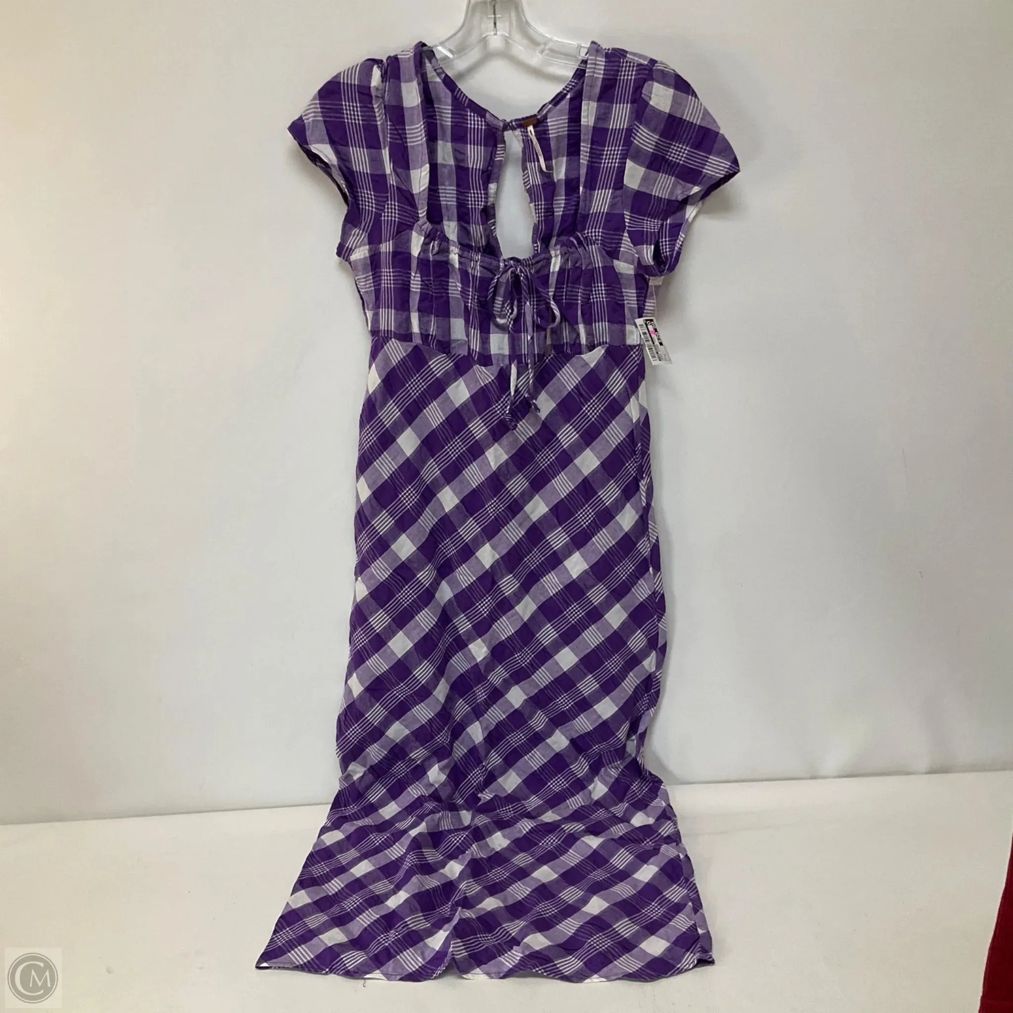 Dress Casual Midi By Free People In Plaid Pattern, Size: S