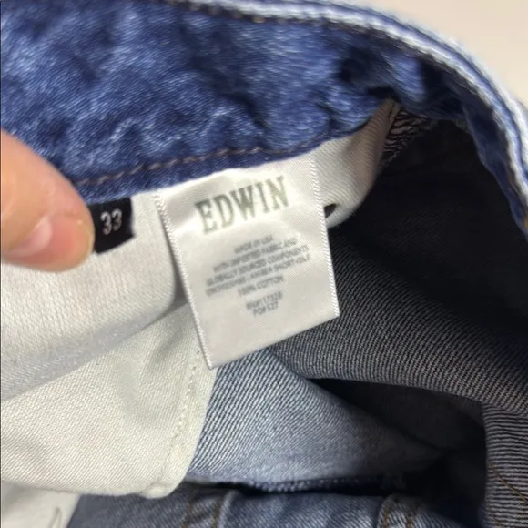 Edwin amber short in color idle Sz 33 Blue Jean Shorts nwt 1337