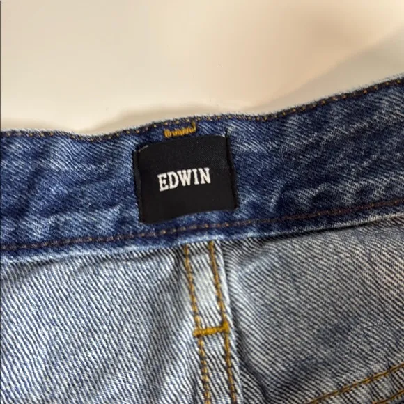 Edwin amber short in color idle Sz 33 Blue Jean Shorts nwt 1337