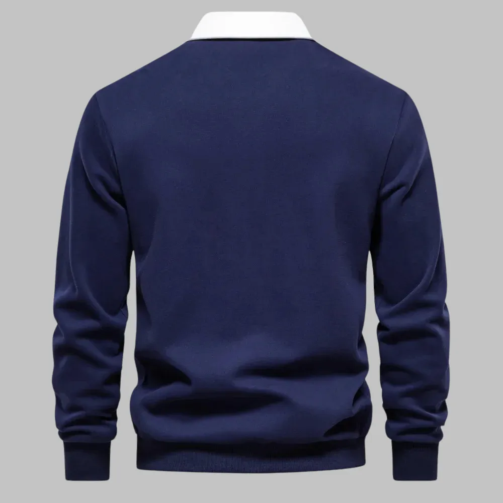 Effortless Style Polo Sweater