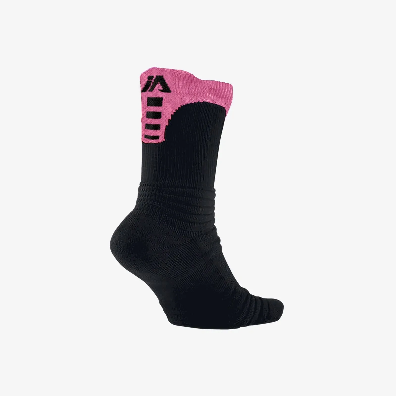 Elite Performance Crew Socks - Black/Pink