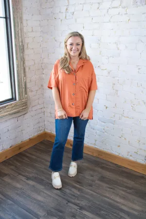 Eloise Short Sleeve Button Down Top