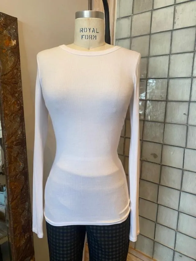 Enza Costa Ribbed Crew Tee