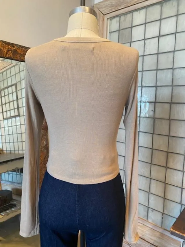 Enza Costa Ribbed Cropped Tee