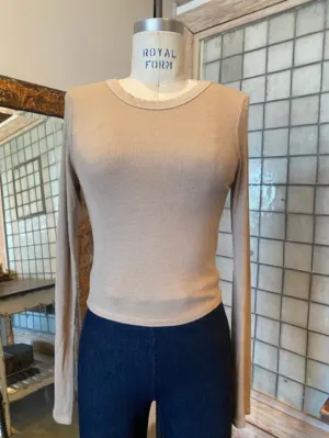 Enza Costa Ribbed Cropped Tee