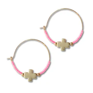 Faithful Earrings, Hot Pink