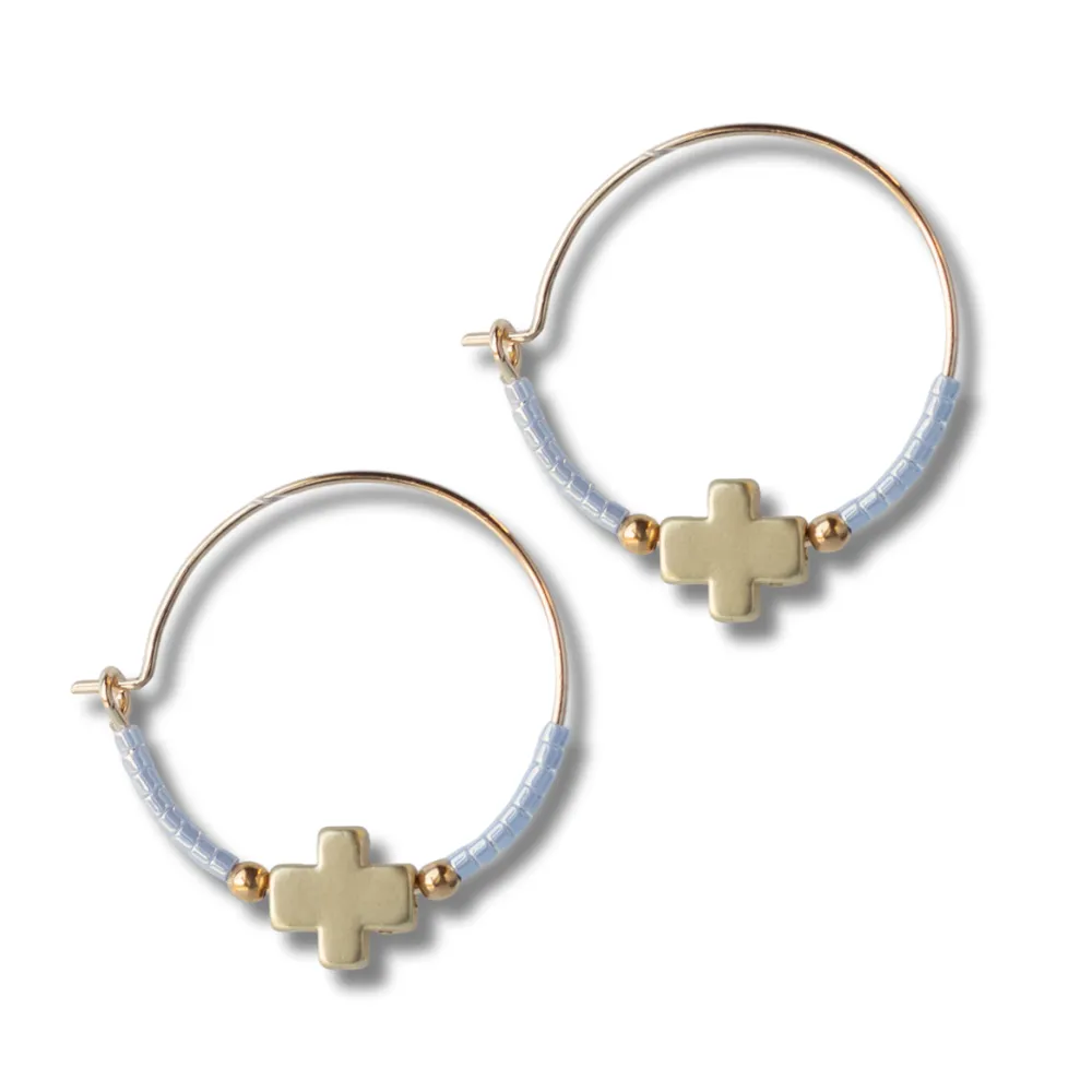 Faithful Earrings, Sky Blue