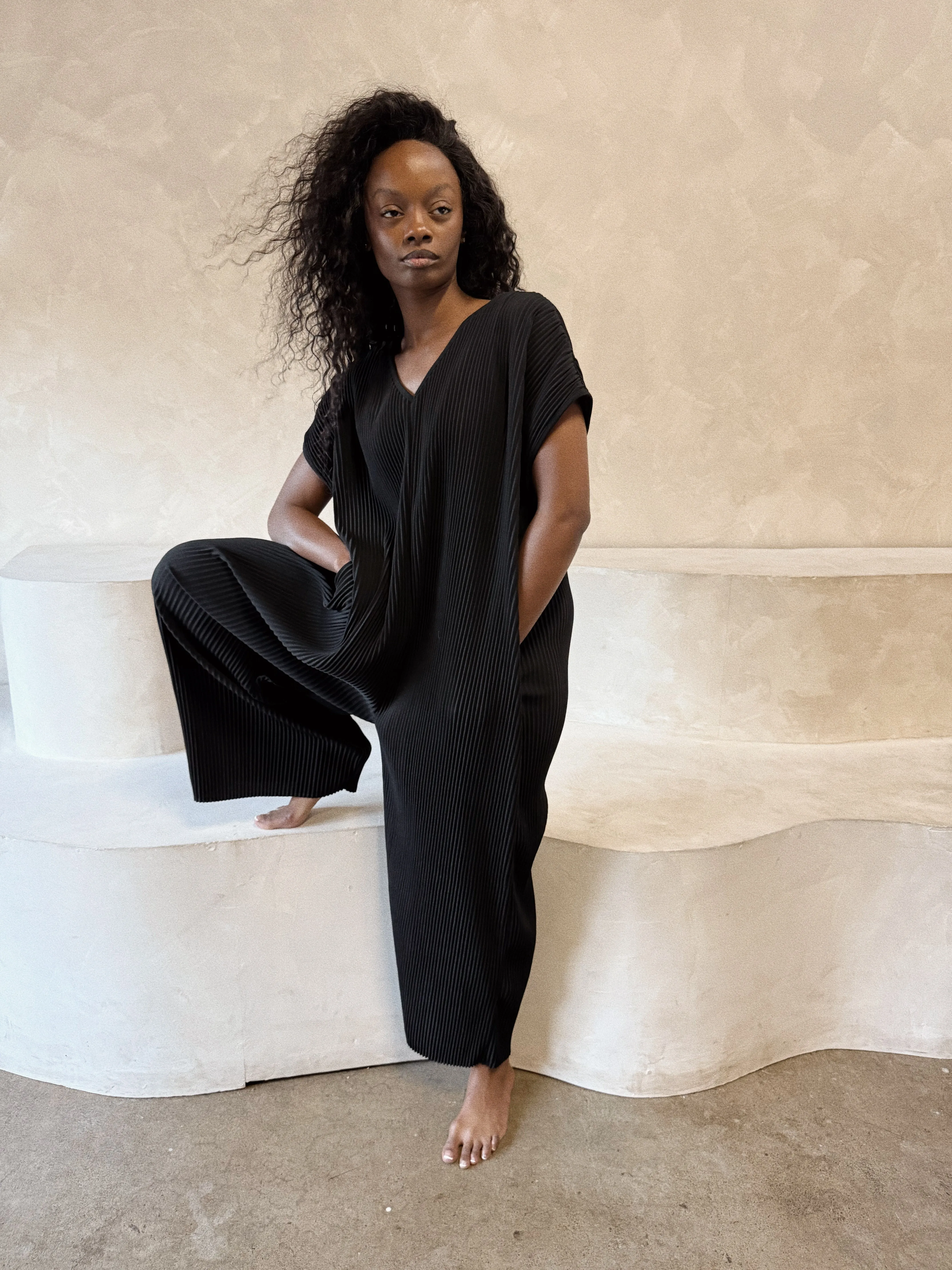 Fanta Pleated Jumpsuit