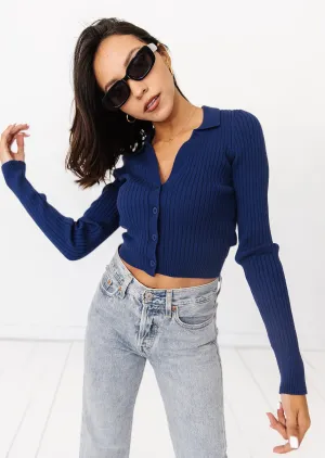 Fashion Forward Ribbed Knit// Cobalt