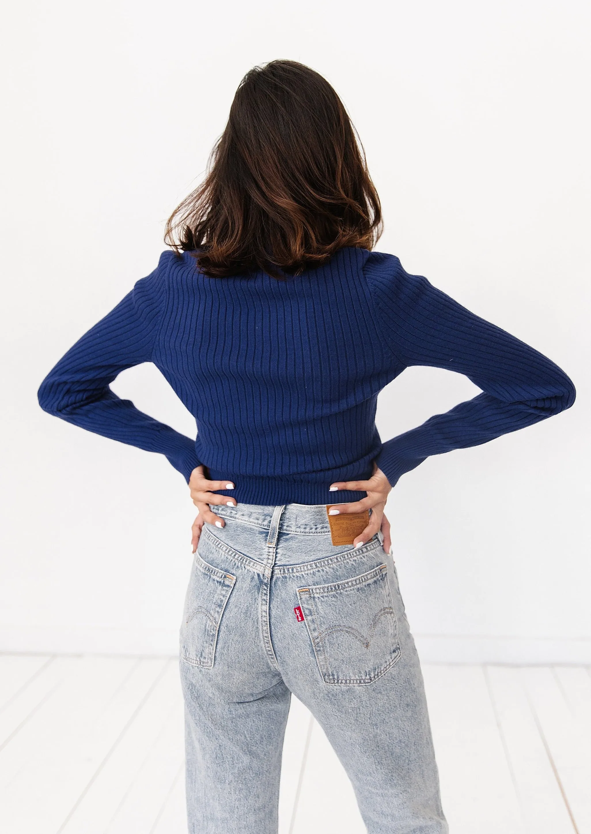 Fashion Forward Ribbed Knit// Cobalt