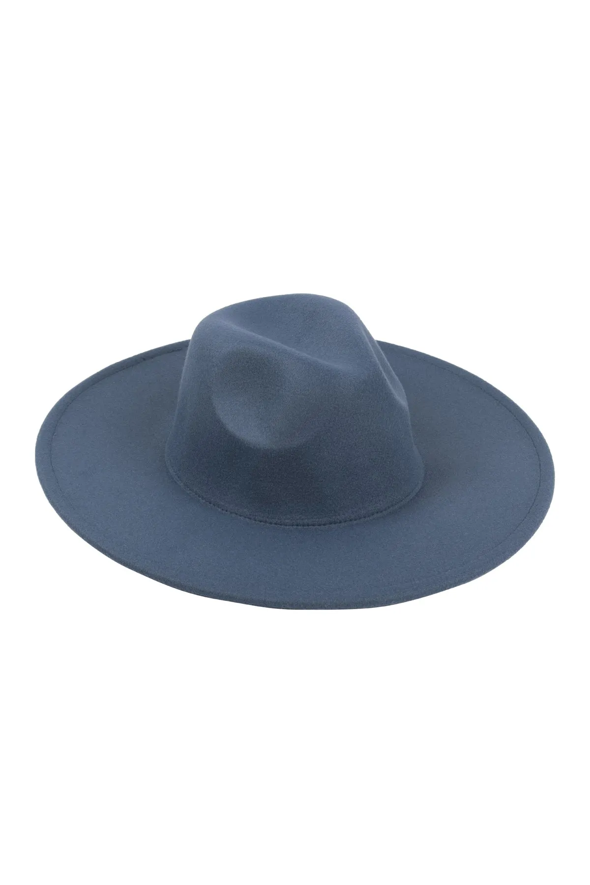 Felt Fedora Fashion Brim Hat Navy - Pack of 6