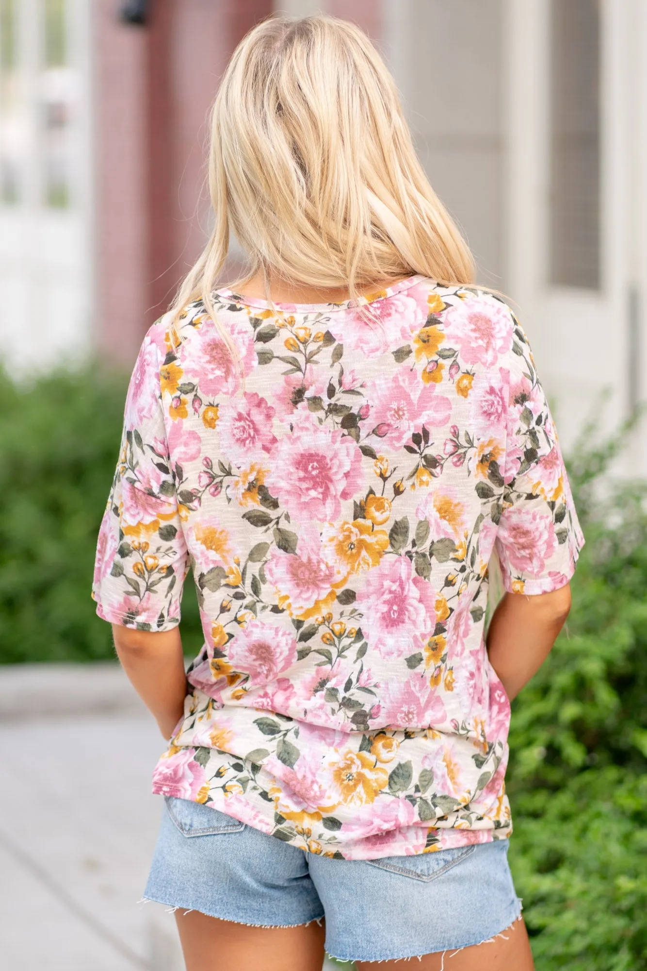 Floral Round Neck T-Shirt