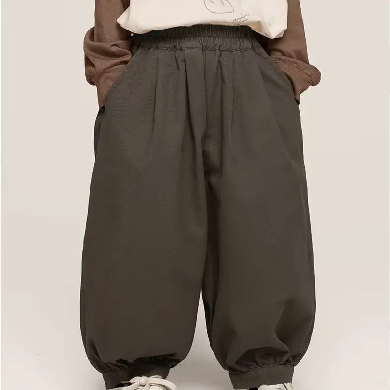 Gael Cuff Oversize Harem Trouser Pants (Grey)
