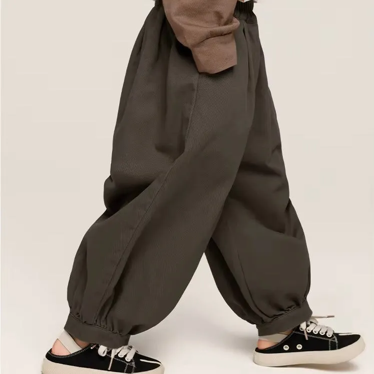 Gael Cuff Oversize Harem Trouser Pants (Grey)