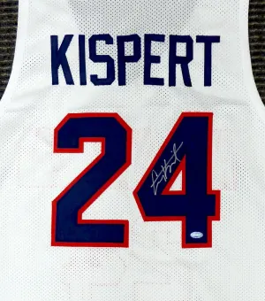 GONZAGA COREY KISPERT AUTOGRAPHED WHITE JERSEY ALL AMERICAN MCS HOLO 194893