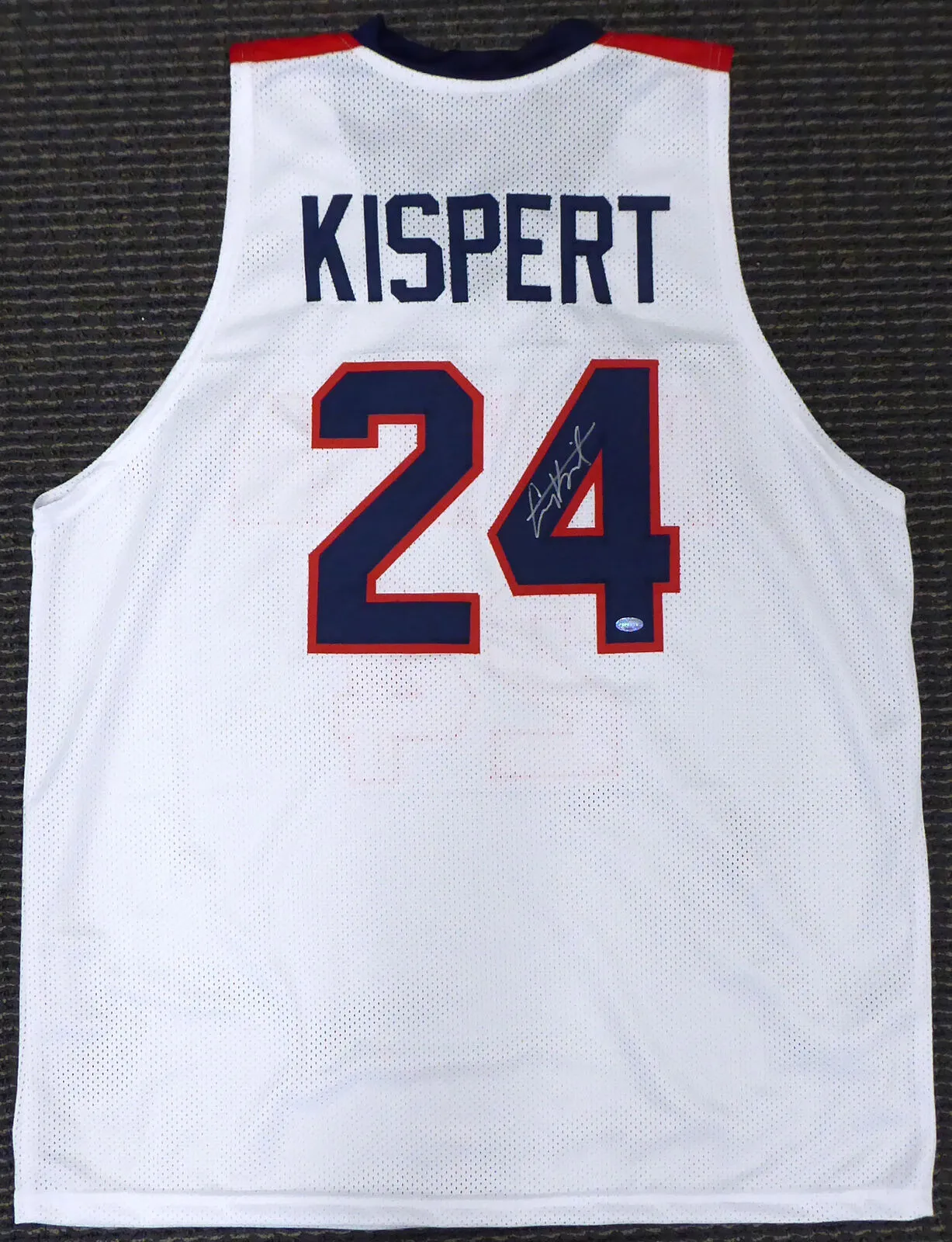 GONZAGA COREY KISPERT AUTOGRAPHED WHITE JERSEY ALL AMERICAN MCS HOLO 194893
