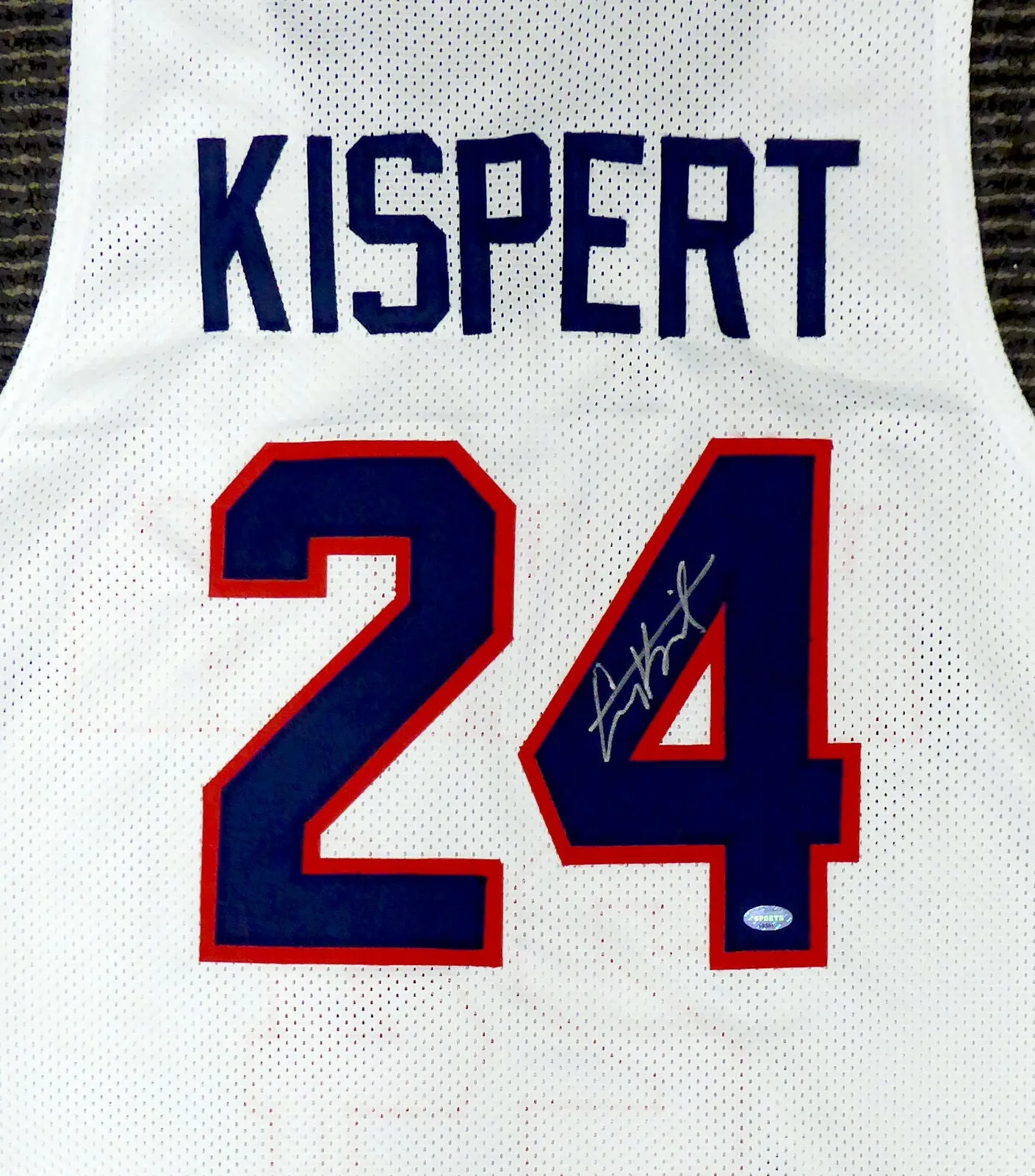 GONZAGA COREY KISPERT AUTOGRAPHED WHITE JERSEY ALL AMERICAN MCS HOLO 194893
