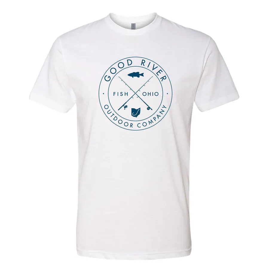 GOOD RIVER Circle Logo Tee - White